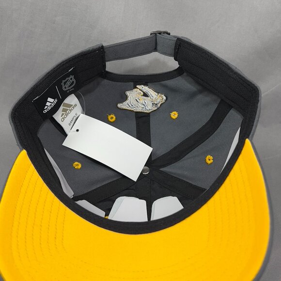 Adidas Nashville Predators NHL Strapback Hat Gray Hockey Tiger Sample Dad Mens - Picture 13 of 15